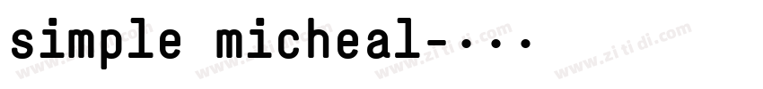 simple micheal字体转换